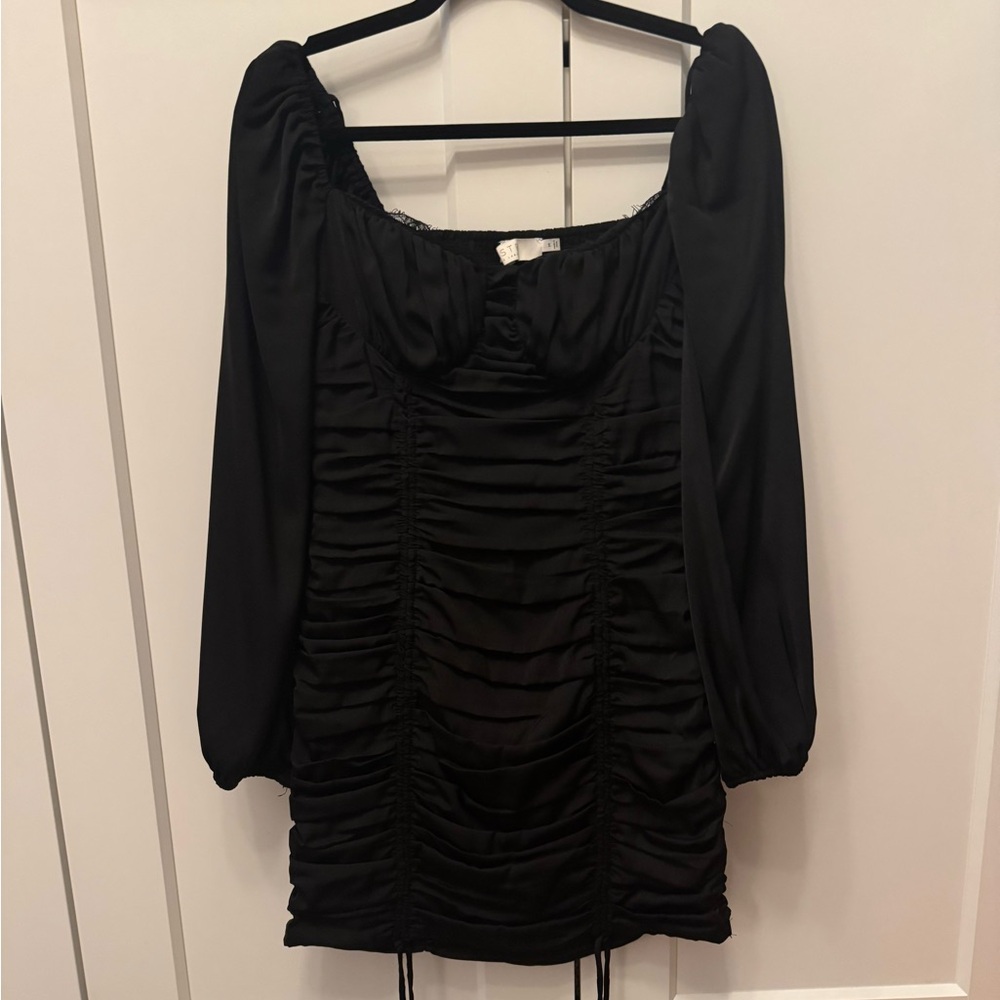 ASTR the Label Black Ruched Dress